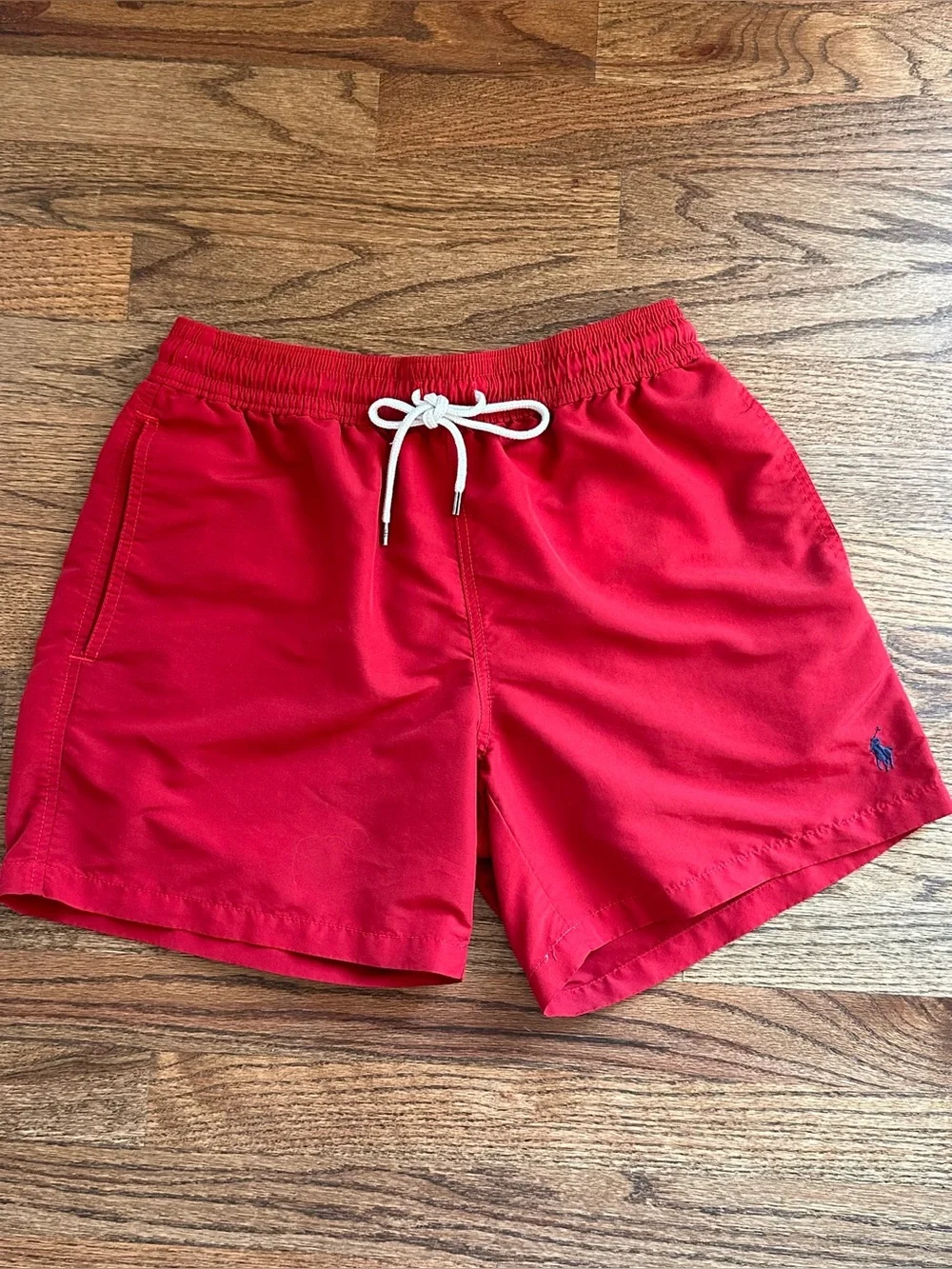 Polo Ralph Lauren Men’s Size Small Swim Shorts Red Mesh Lined Logo Summer